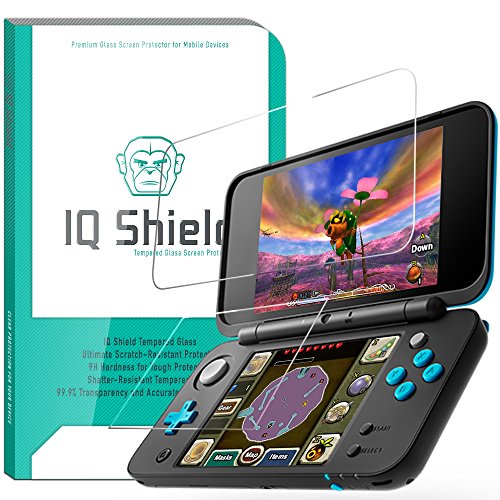 IQ SHIELD GLASS SCREEN PREACTOR Компатибилен со Nintendo 2DS XL чисто калено балистичко стакло HD и транспарентен штит-доказ за трескање, 99% точност на допир