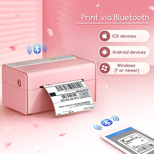 JADENS Bluetooth Термичка Етикета Печатач - Безжичен Превозот Етикета Печатач За Ebay, USPS, Etsy &засилувач; Амазон, Компатибилен со