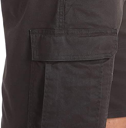 Xiaxogool Mens Cargo Shorts Мода за истегнување шорцеви Редовно вклопување шорцеви за пешачење Еластична половината и копчето со џеб