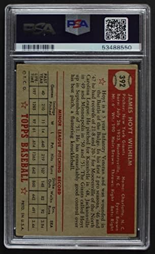 1952 Топпс 392 Хојт Вилхелм Newујорк гиганти ПСА ПСА 3,00 гиганти