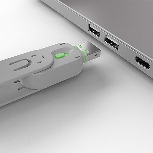 Блокатор за USB порт на Линди - пакет од 4, зелена боја