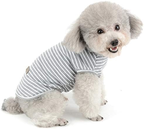 Маички со кошула со шарени кучиња за мали кучиња мачки кутриња меки памучни кратки ракави летни маички облеки за дишење облека