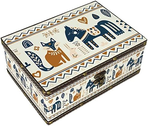 Бокс за богатство гроздобер дрвена + пува декоративна кутија за накит за кутии Мементо кутија кутија за кутии за кутии за кутии за кутии за деца