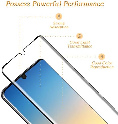Катин Дизајниран За Заштитник На Екранот Huawei P30 Pro, Поддршка За Отклучување Отпечатоци од Прсти, 3d Закривена Матрица Со Точки, Покривање