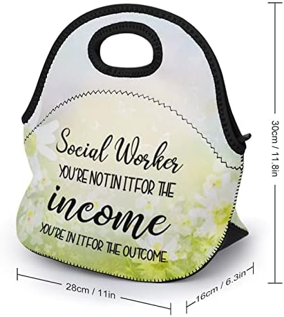 Социјален Работник~Вие Не сте во Тоа За Приходот. Вие сте во Неа За Исходот Торба За Ручек За Жени Мажи Изолирана Кутија За Ручек