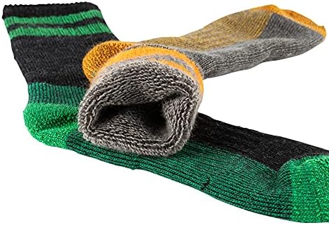 Cerebro Merino Wool чорапи за мажи, перничени чорапи со средно-телевизори влага за пешачење за пешачење за дома, патеки, на отворено