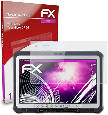 Атфоликс Пластично стакло заштитен филм компатибилен со Panasonic Townbook CF-D1 стакло заштитник, 9H хибриден стаклен FX стаклен екран