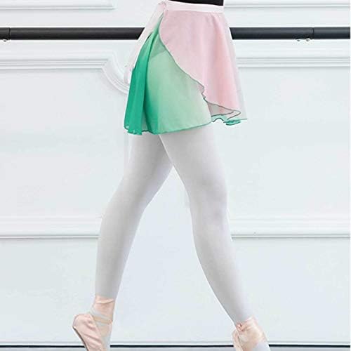 iiniиним женски девојки шифон над шал балетско завиткано здолниште со тренингот за тренингот за тренингот за тренингот