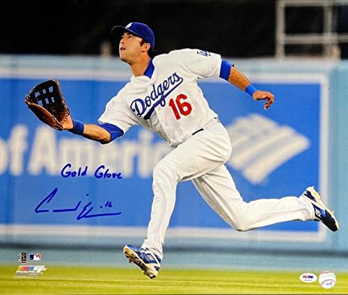 Андре Етиер Лос Анџелес Доџерс потпиша фотографија 16x20 PSA 4A64482 - Автограмирани фотографии од MLB