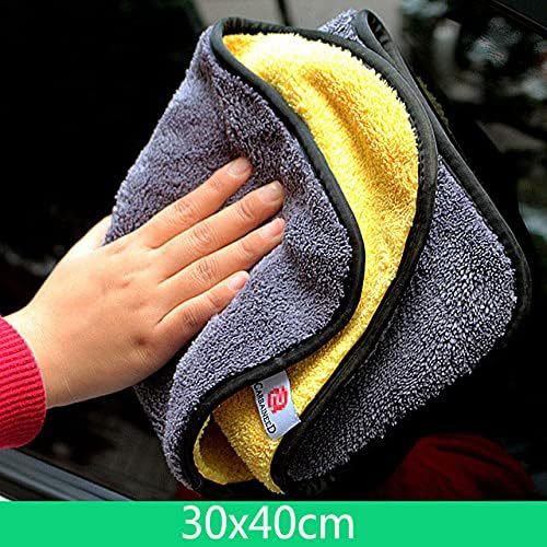 LCDIEB CAR CAR PROFESIONLE PREMIUM MICROFIBER крпа Дебела крпа за чистење крпа за сушење Абсорбента за чистење со двојни кадифени крпи за автомобили,