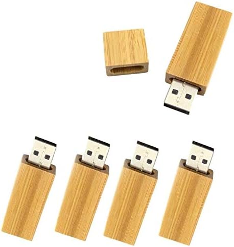 5 пакувања правоаголник бамбус дрво 2.0/3.0 USB флеш диск USB диск меморија стап со дрвени