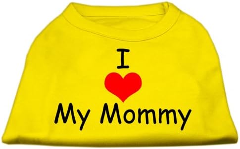 Ја сакам мама маичка кошула од кучиња жолта xxl
