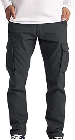 Машки момчиња атлетски панталони модни лабави убави џебови панталони алатки за камуфлажани панталони m-4xl faux крзно