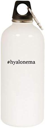 Производи од Моландра hyalonema - 20oz хаштаг не'рѓосувачки челик бела вода шише со карабинер, бело