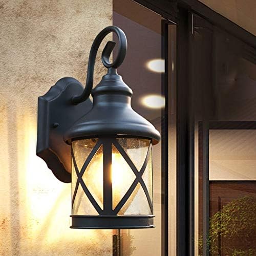 Zjhyxyh Wallидна ламба Американска едноставна LED orpy wardardиден коридор Вила Влез балкон дома на отворено водоотпорна ламба
