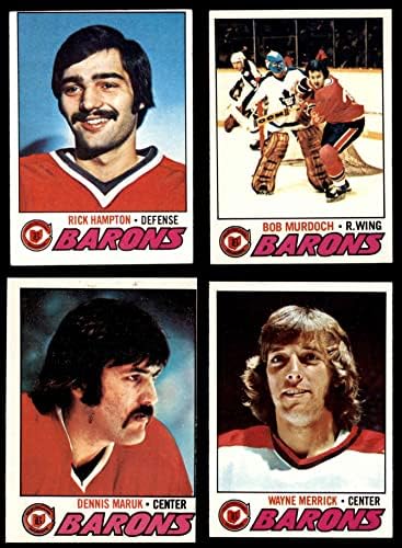 1977-78 Топс Кливленд Барони во близина на екипата постави Кливленд Баронс ВГ/екс+ барони