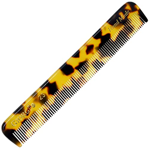 Giorgорџо Г23 Рачно изработен СИТЕ фино заби џеб чешел за мажи, зацрвнувач на чешел за коса за секојдневно чешлање на коса,