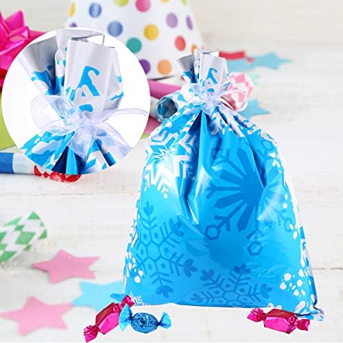 Доитул Божиќна Торба за Лекување, 20 парчиња Симпатични Кеси За Бонбони Удобни Торби За Подароци За Складирање За Деца Со Панделки