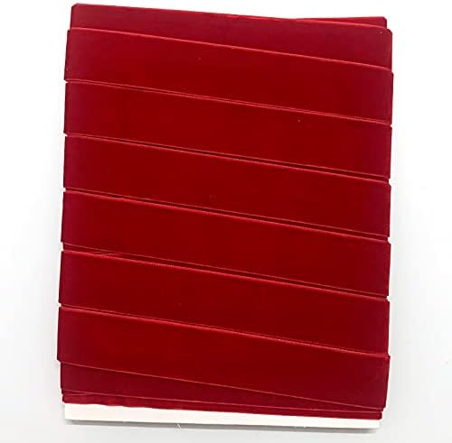КИКУ Гроздобер бургундска кадифена лента, 1 инч x 25yd, црвена боја