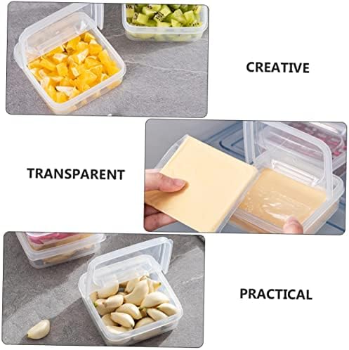 Abaodam 2 парчиња транспарентно складирање кутија со путер сад со месо од месо за сад за декорација на фрижидер контејнери за складирање месо
