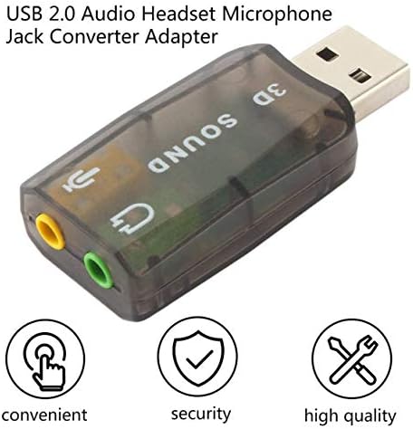 PROFECTLEN USB2. 0 Аудио Слушалки Слушалки Микрофон Микрофон Приклучок Конвертор Адаптер Со Динамичен Опкружувачки Позадина Звучен Ефект