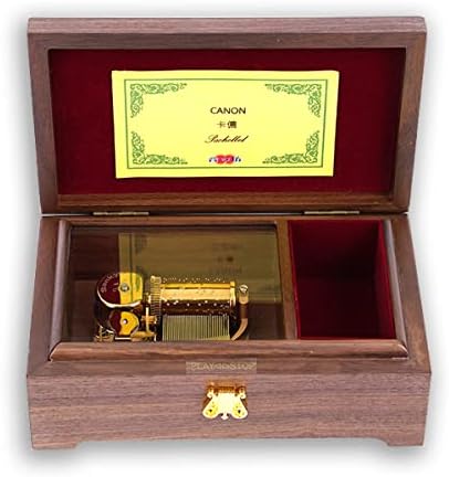 Binkegg Play [Howl's M0wing Castle] 30 Забелешка од орев од висока класа дрвена ветерна кутија за кутија за накит со движење на музички кутии
