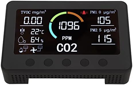 Детектор за квалитет на воздухот CO2 TVOC PM2.5 WiFi 7 инчи Голем екран Температурна влажност на влажноста на гасниот мерач на квалитет на