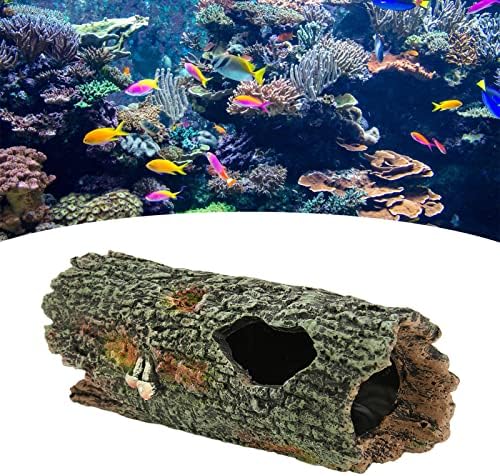 Dmuniz Класичен аквариум пештера шупливо дрво, смола аквариум дневник декорација Бета риба резервоар дрво украс со дупки за скривања