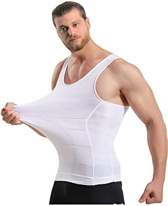 Кошули за компресија на Mistirik за мажи - машка слабеење на телото на телото - тесен резервоар за мажи - врвот на резервоарот за кошула за компресија
