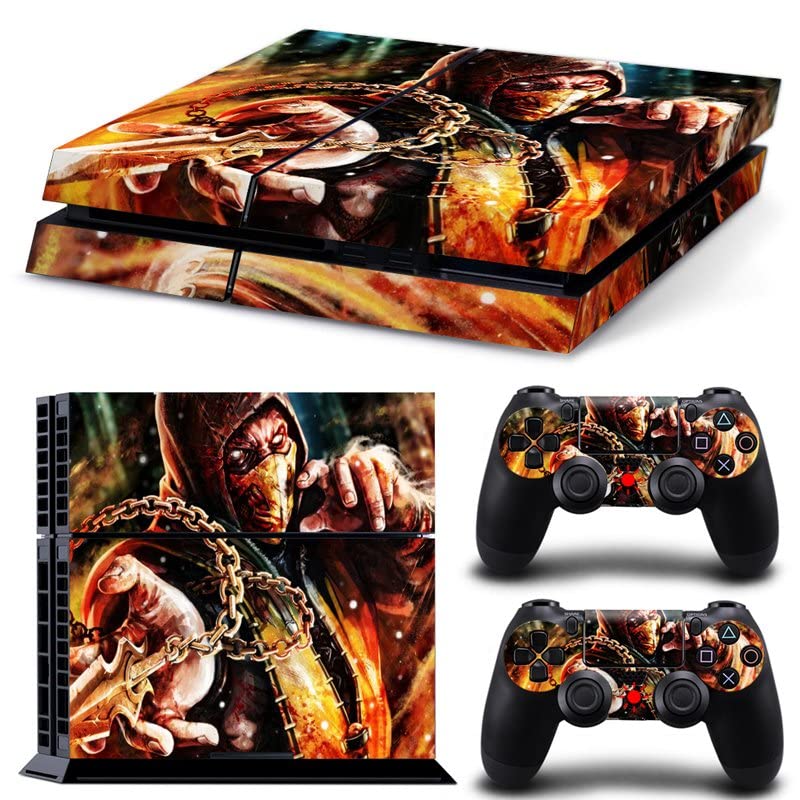 За PS5 Disc - Game Ninja Mortal Најдобра војна Kombat x PS4 или PS5 налепница за кожа за PlayStation 4 или 5 конзола и контролори Декларална