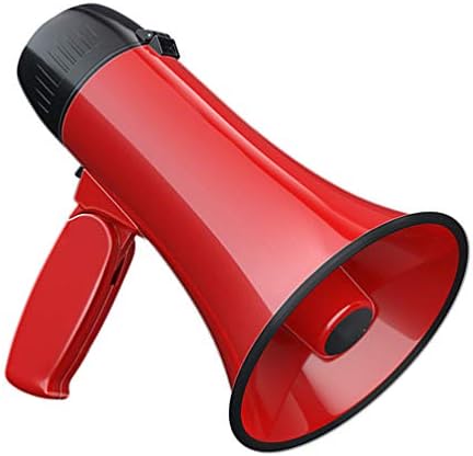 Абаодам мегафон звучници Pa Bullhorn звук засилувач за фудбалски фудбалски бејзбол хокеј кошарка навивачки навивачи црвени црвени