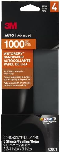 3М 03001 Империјална WetOdordry 3-2/3 x 9 1000 Grit Automotive Sandpaper