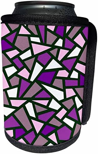 3drose црна геометриска апстрактна шема Виолетова lilac lilac розова. - може да се лади обвивка за шише