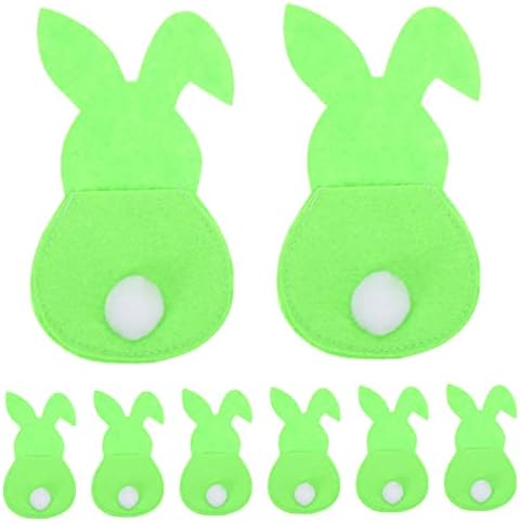 Нолитој 16 парчиња зајаци за зајаци кои не се ткаени ткаенини светло зелени прибор за јадење