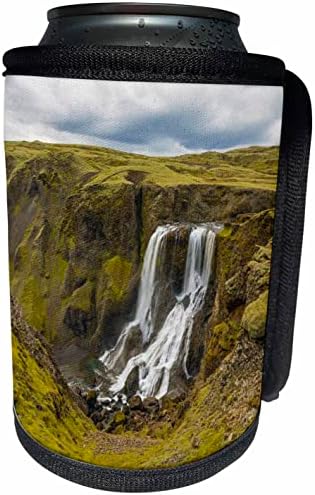 3drose Исланд. Поглед на водопадот на Фагифос на патот до. - може да се лади обвивка за шише