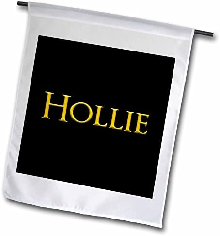 3drose Hollie Популарно име на жена во Америка. Yellowолта на црн подарок - знамиња