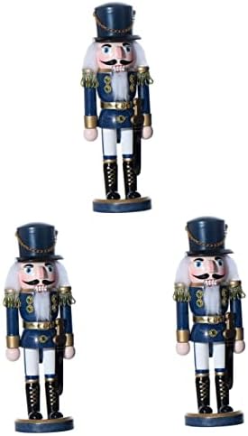 Pretyzoom 3 парчиња домашен украс оревчери куклена десктоп десктоп војници војници празнични полици Божиќни камини фигура на фигура на
