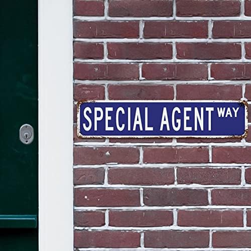 Специјални агенти сопствени улични знаци Метал метал калај знак специјален агент декор подарок за специјален агент рустикален wallид уметност