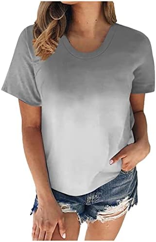 Чамец Skew врат тркачки бек -чипка маици дами кратки ракави со еден рамо градиент ленти блузи маица тинејџерска девојка xs