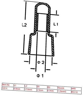 X - DREE 160pcs 22-18AWG Мерач Аудио Стегач Капа Терминали Затворени Крајот Жица Конектор (160pcs 22-18AWG Мерач Аудио Капа Капа Морсето Терминале