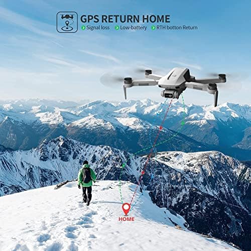 4DRC F8 GPS дрон со 4K камера за возрасни, 5G FPV во живо видео RC Quadcopter, мотор без четка за почетници, со автоматско враќање