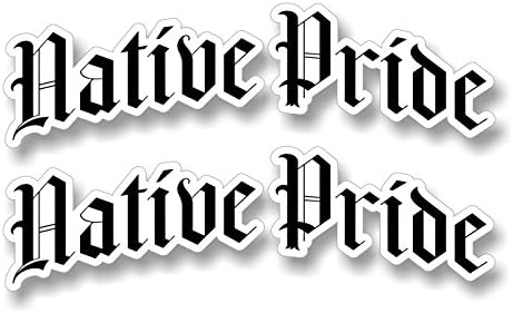 2 Домородна гордост со готски букви 9 винилни декорации домородни американски домородни налепници за винил на први нации)