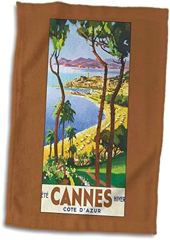 3drose Cannes Cote D Azur Шарена етикета за багаж за патувања - крпи