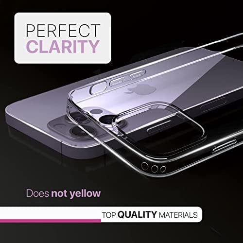 FlexGear [Целосна Заштита Случај за iPhone 14 Pro И 2x Стакло Екран Заштитници-Кристално Јасно