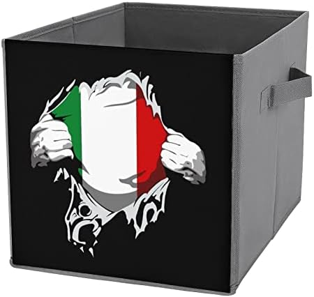 Италијанско Знаме Склопувачки Корпи За Складирање Коцки Организатор Трендовски Кутии За Складирање Ткаенини Вметнува Фиоки За Коцки 11