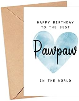 Moltdesigns Среќен роденден на најдобрата шепа на светската картичка - картичка за роденденска картичка - картичка Pawpaw -