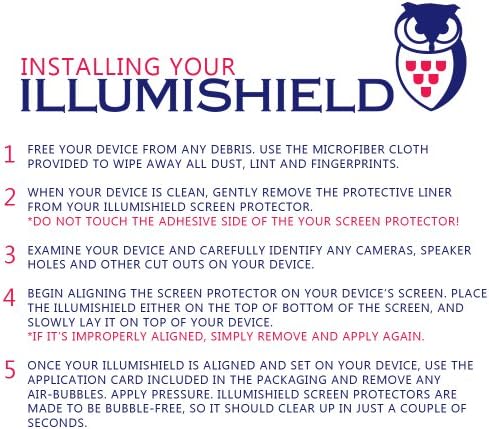 Заштитник на екранот Illumishield Компатибилен со Samsung Galaxy Tab 3 Lite 7 инчи Clear HD Shield Anti-Bubbul и Anti-FingerPrint PET Film