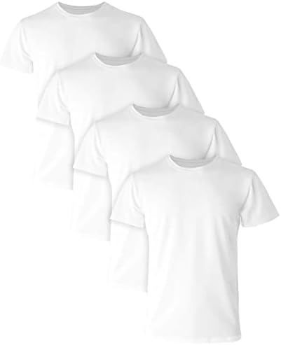 Hanes Ultimate Comfort Fit Fit UnderShirt, маичка за маички за магии за машка екипа, 4-пакет