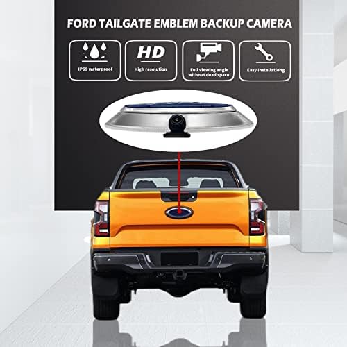 Камера за лого на Tailgate For Ford Backup Задна камера за Ford F150 F250 2004- со HD Night Vision | Нема искривено влијание