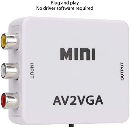 KUIDAMOS Mini VGA До Видео Конвертор, 480p Мини Композитен AV На VGA Адаптер Дигитален AV Мултипорт Адаптер Тв SetTop Кутија Аудио